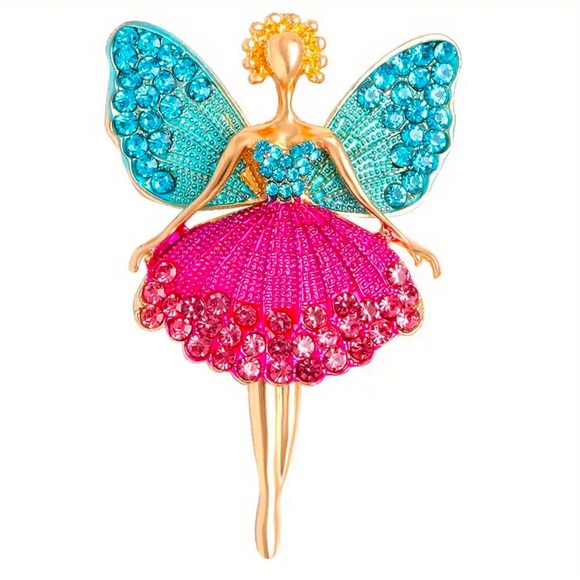 Accessories - Retro Ballet Girl Brooch, Dancing Character Enamel Pin